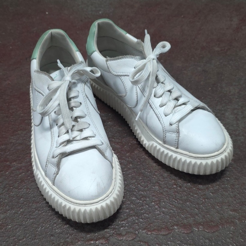 Voile Blanche Women Eu 38 Lipari Sneaker White Green Leather Casual Quiet Luxury